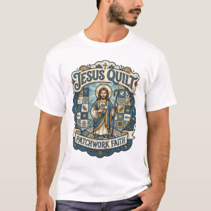 Jesus-Quilt-Patchwork-Glaube Jesus-Quilt-Patchwork T-Shirt