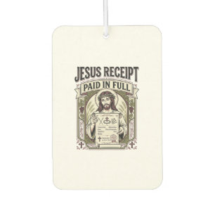 Jesus Quittung Vollständig Bezahlt Jesus Quittung  Autolufterfrischer