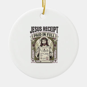 Jesus Quittung Vollständig Bezahlt Jesus Quittung Keramik Ornament