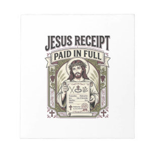 Jesus Quittung Vollständig Bezahlt Jesus Quittung  Notizblock