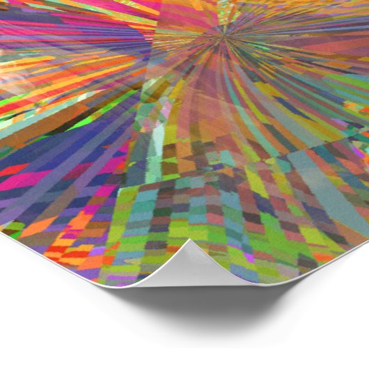 Jesus Raises Lazarus Neon Pastel Pinwheel Poster (Ecke)