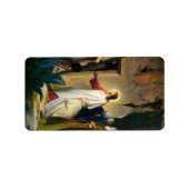 Jesus Raising Lazarus von Carl Bloch Adressaufkleber (Vorne)