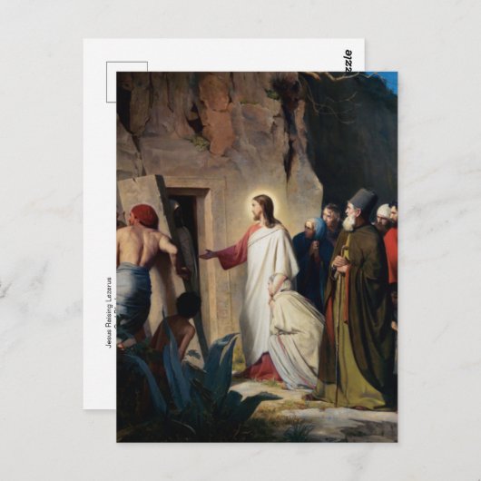 Jesus Raising Lazarus von Carl Bloch Postcard Postkarte (Vorne/Hinten)