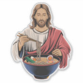 Jesus Ramen Amen Aufkleber (Vorderseite)
