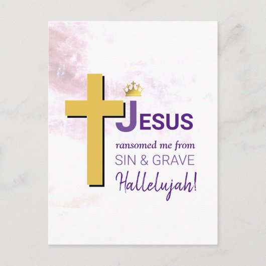 JESUS RANSOMED ME Happy Oaster Postkarte (Vorderseite)