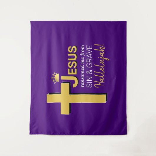 JESUS RANSOMED ME Oaster Wandteppich (Vorderseite)