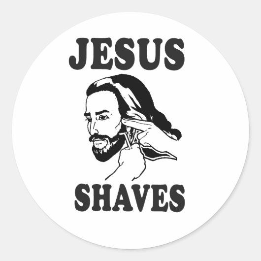JESUS-RASUREN RUNDER AUFKLEBER (Vorderseite)