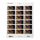 Jesus rätselt den Tempel von Carl Bloch Adressaufkleber (Vorne)