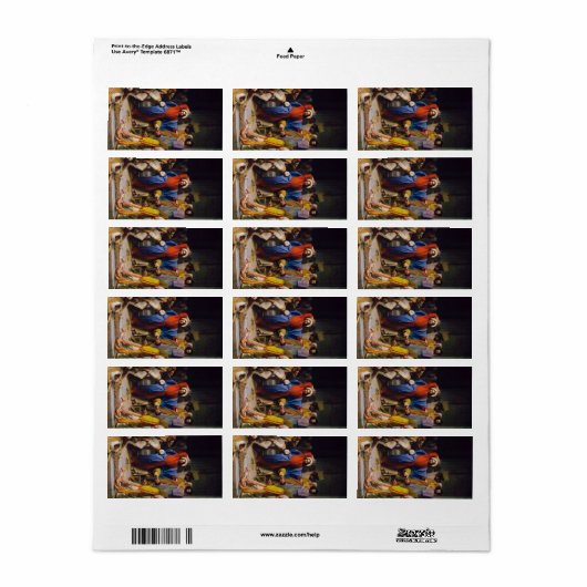 Jesus rätselt den Tempel von Carl Bloch Adressaufkleber (Vorne)