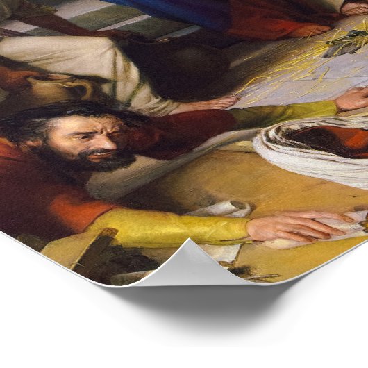 Jesus rätselt den Tempel von Carl Bloch Poster (Ecke)