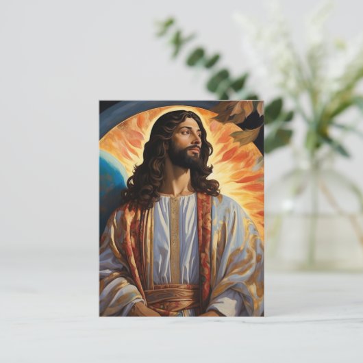 *~* Jesus Ready Heal Earth Universe AP50 Cosmic Postkarte (Stehend Vorderseite)
