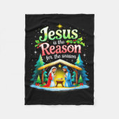 Jesus Reason For The Season Nativity Christmas Des Fleecedecke (Vorderseite)