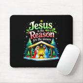 Jesus Reason For The Season Nativity Christmas Des Mousepad (Mit Mouse)