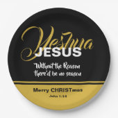 JESUS REASON SAASON Christlich Scripture CHRISTMAS Pappteller (Vorderseite)