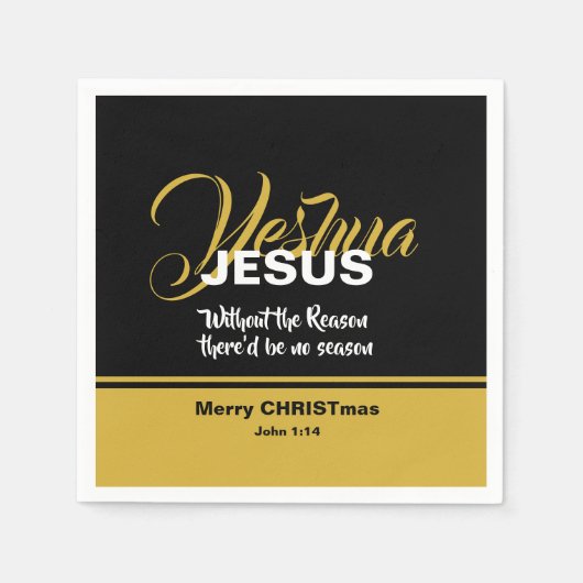 JESUS REASON SAASON Christlich Scripture CHRISTMAS Serviette (Vorderseite)