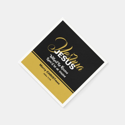 JESUS REASON SAASON Christlich Scripture CHRISTMAS Serviette (Ecke)
