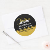 JESUS REASON SAASON CHRISTMAS Scripting Christlich Runder Aufkleber (Umschlag)