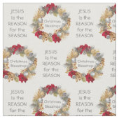 JESUS REASON SAASON | festlich | Weihnachtsfeier Stoff (Nahaufnahme)