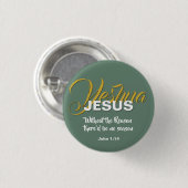 JESUS REASON SAASON Sage Green Christmas Christlic Button (Vorne & Hinten)