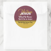 JESUS REASON SAASON Scripture CHRISTMAS Christlich Runder Aufkleber (Tasche)