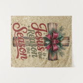 Jesus Reason Saison Teppich Wandteppich (Vorderseite (Horizontal))