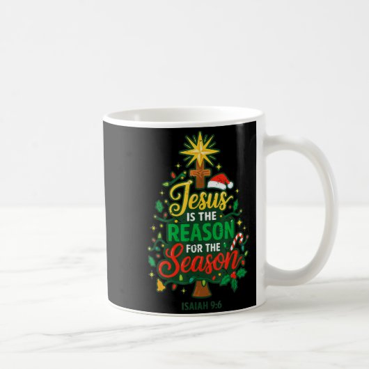 Jesus Reason Season Christian Christmas Family Pjs Kaffeetasse (Rechts)