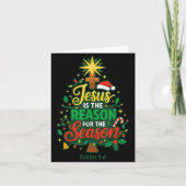 Jesus Reason Season Christian Christmas Family Pjs Karte (Vorderseite)