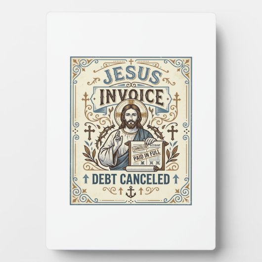 Jesus-Rechnung Schulden gestrichen Jesus-Rechnung  Fotoplatte (Vorderseite)