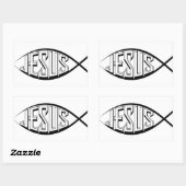 Jesus Rechteckiger Aufkleber (Blatt)