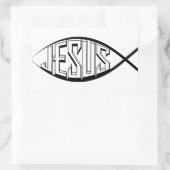 Jesus Rechteckiger Aufkleber (Tasche)