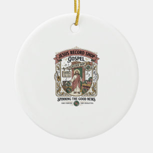 Jesus Record Shop Gospel Jesus Record Shop Christi Keramik Ornament