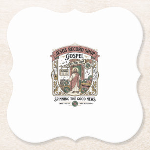 Jesus Record Shop Gospel Jesus Record Shop Christi Untersetzer