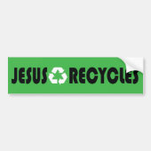Jesus recycelt autoaufkleber (Vorne)