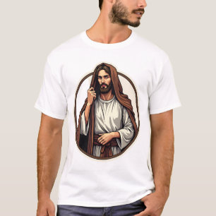 Jesus Refuge Umhang Vintage Gravur T-Shirt