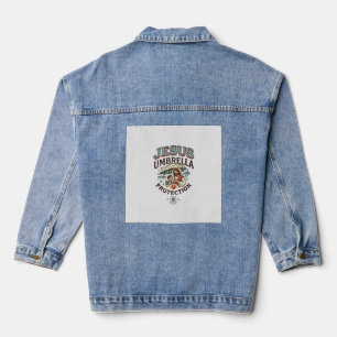 Jesus Regenschirm Schutz Jesus Regenschirm Schutzi Jeansjacke