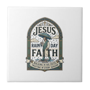 Jesus Regentag Glaube Jesus Regentag Christlicher  Fliese