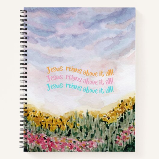 Jesus regiert über alles notizblock (Vorderseite)