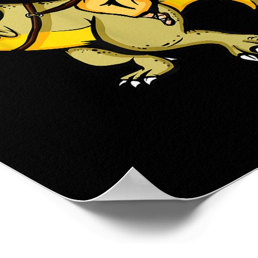 Jesus Reiten A T-Rex Dinosaur Funny T - Shirt Appa Poster (Ecke)