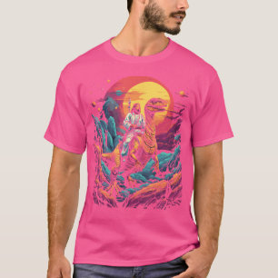 Jesus reiten im Raum T-Rex Dinosaur Meme Sci-Fi B T-Shirt