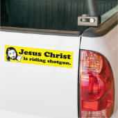 Jesus reitet Schrotflinte Autoaufkleber (Auf Lkw)