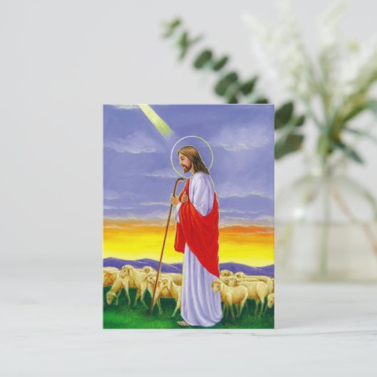 Jesus, religiöse Osterkarte Feiertagspostkarte (Stehend Vorderseite)