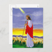 Jesus, religiöse Osterkarte Feiertagspostkarte (Vorne/Hinten)