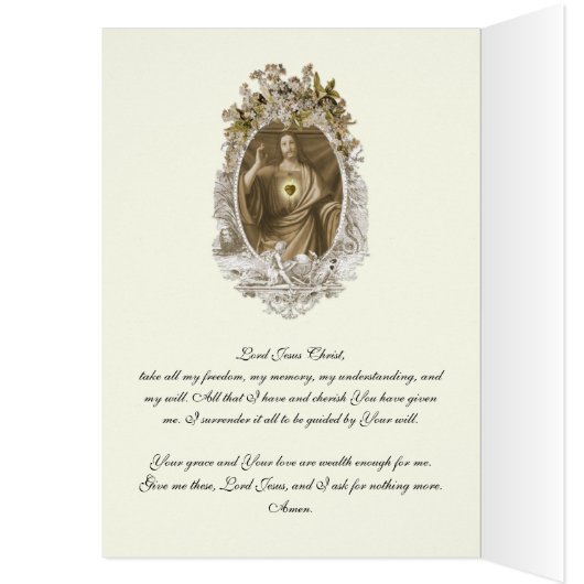 Jesus Religious Christlich Bloral Vintag (Innen (Links))