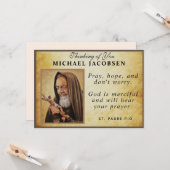 Jesus Religious St. Padre Pio Gebet Katholische Karte (Vorderseite/Rückseite Beispiel)