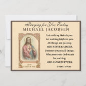 Jesus Religious St. Teresa of Avila Prayer Karte (Vorderseite)