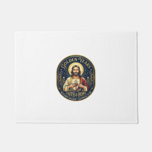 Jesus-Rentner-Shirt im Vintage-Stil Christlich Fußmatte