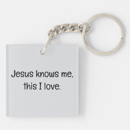 Jesus Rescuing a Lamb from a Mud Puddle Schlüsselanhänger (Rückseite)