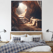 Jesus Resurrecrecrection Version 2 Canvas Print Pi Leinwanddruck (Insitu (Schlafzimmer))