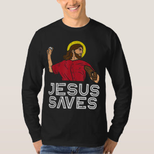 Jesus Rette Baseball Gott Sportliche Christliche M T-Shirt
