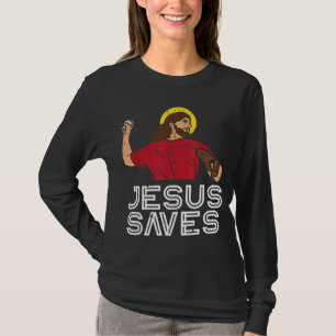 Jesus Rette Baseball Gott Sportliche Christliche M T-Shirt